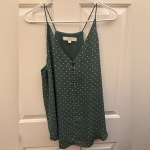 🎆LOFT Teal and Pink Patterned Top